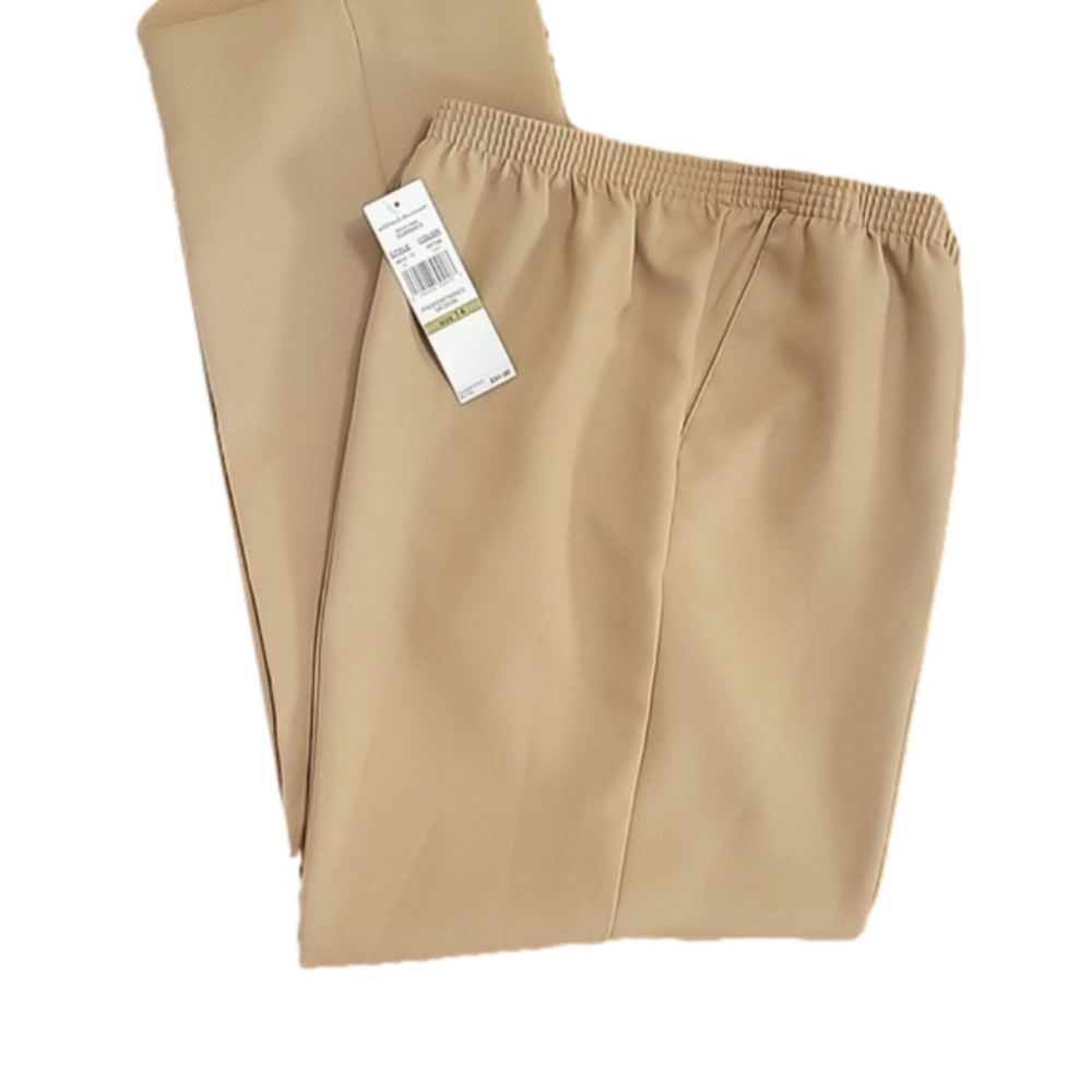 Alfred Dunner Camel Pull-On Pants Size 14 NWT